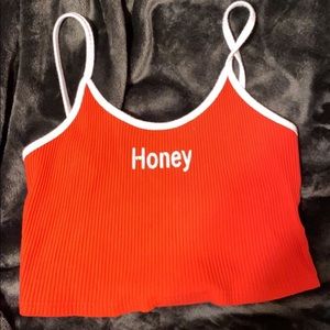 Red crop top